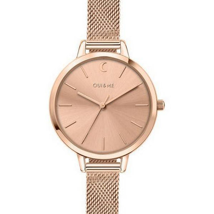 Oui &amp, Me Petite Amourette Rose Gold Tone ruostumattomasta teräksestä valmistettu kvartsi ME010095 naisten kello