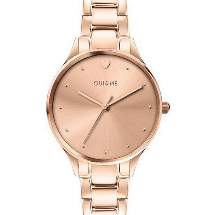 Oui &amp, Me Petite Bichette Rose Gold Tone ruostumattomasta teräksestä valmistettu kvartsi ME010156 naisten kello