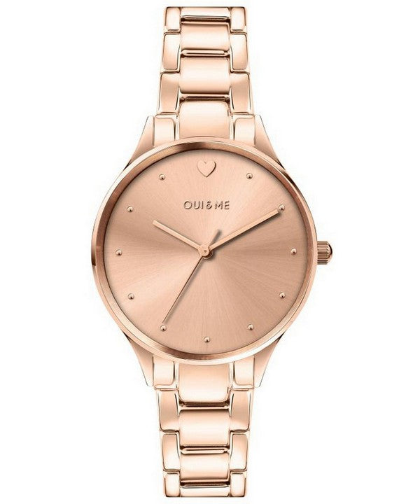 Oui &amp, Me Petite Bichette Rose Gold Tone ruostumattomasta teräksestä valmistettu kvartsi ME010156 naisten kello