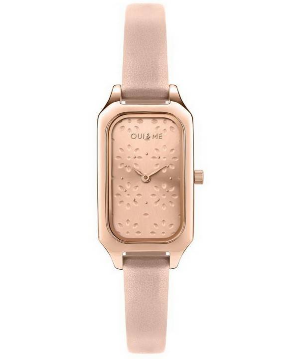 Oui & Me Finette Rose Gold Sunray kellotaulu nahkaranneke kvartsi ME010162 naisten kello