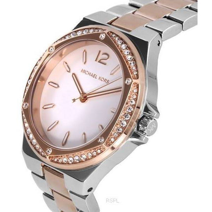 Michael Kors Lennox Crystal Accents hopea kellotaulu kvartsi MK6989 naisten kello