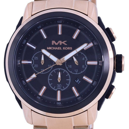 Michael Kors Layton musta/punainen soittaa silikoni hihna kvartsi MK8892 miesten kello