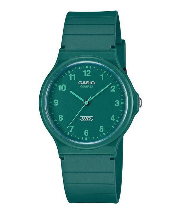 Casio POP analoginen biopohjainen hartsihihna vihreä kellotaulu kvartsi MQ-24B-3B unisex kello