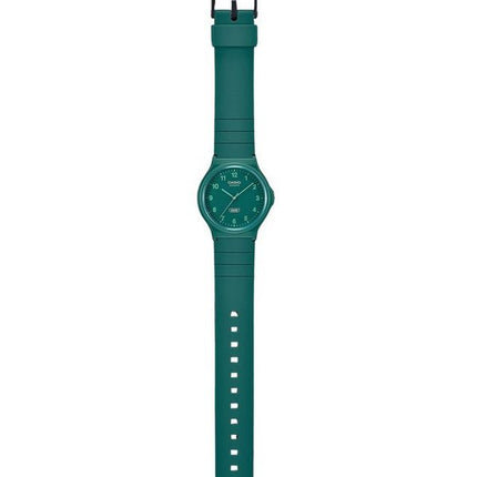 Casio POP analoginen biopohjainen hartsihihna vihreä kellotaulu kvartsi MQ-24B-3B unisex kello