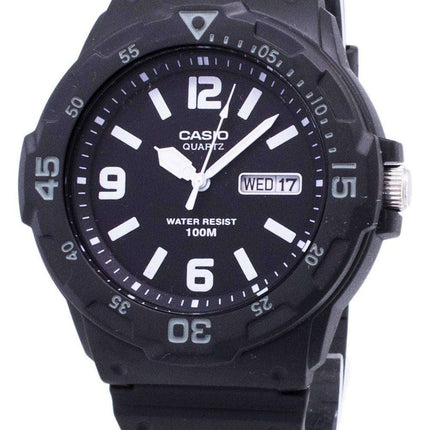 Casio Quartz Analoginen 100M musta hartsihihna MRW-200H-1B2VDF MRW200H-1B2VDF miesten kello