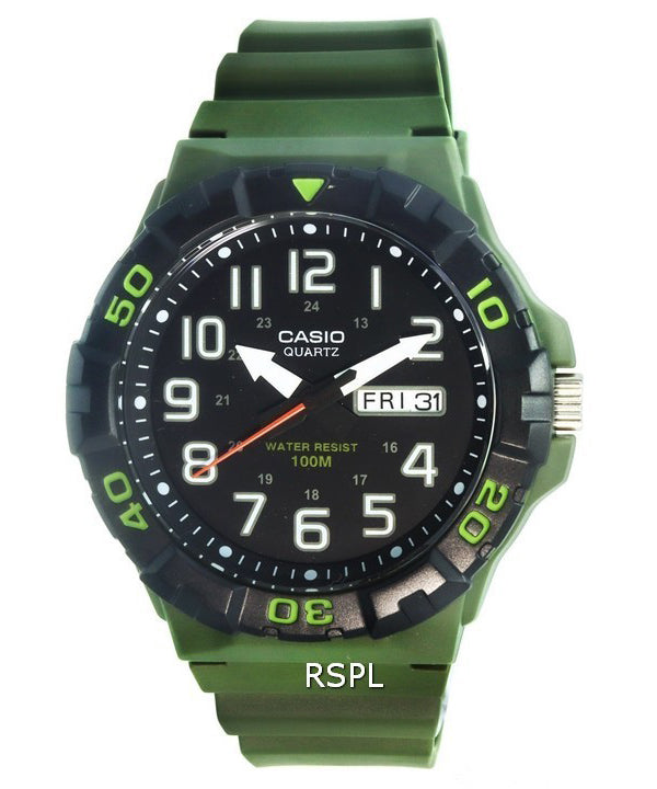 Casio Analog Army Green Hartsi Ranne Kvartsi MRW-210H-3A MRW210H-3 100M Miesten kello