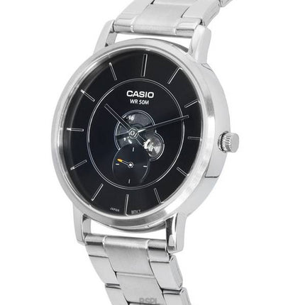 Casio Standard Analoginen ruostumattomasta teräksestä valmistettu musta kellotaulu kvartsi MTP-B130D-1A MTPB130D-1 miesten kello