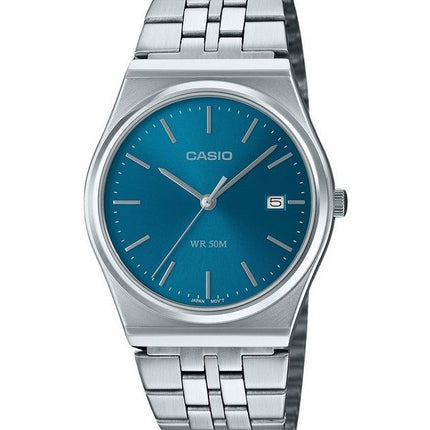 Casio Standard Analoginen ruostumattomasta teräksestä valmistettu sininen kellotaulu kvartsi MTP-B145D-2A2 miesten kello