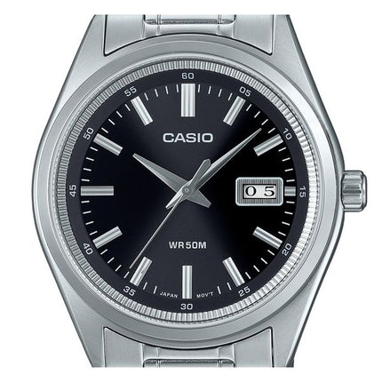 Casio Standard Analoginen ruostumattomasta teräksestä valmistettu musta kellotaulu kvartsi MTP-B180D-1A1V miesten kello