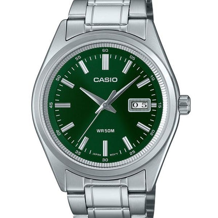 Casio Standard analoginen ruostumattomasta teräksestä valmistettu vihreä kellotaulu kvartsi MTP-B180D-3AV miesten kello