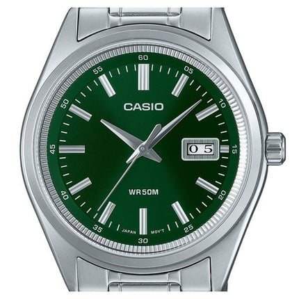 Casio Standard analoginen ruostumattomasta teräksestä valmistettu vihreä kellotaulu kvartsi MTP-B180D-3AV miesten kello