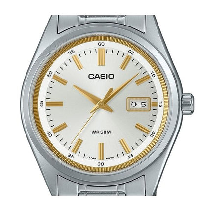 Casio Standard Analoginen ruostumattomasta teräksestä valmistettu hopeinen kellotaulu kvartsi MTP-B180D-7AV miesten kello