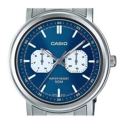 Casio Standard Analoginen ruostumattomasta teräksestä valmistettu sininen kellotaulu kvartsi MTP-E335D-2E1V miesten kello