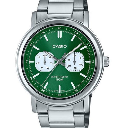 Casio Standard analoginen ruostumattomasta teräksestä valmistettu vihreä kellotaulu kvartsi MTP-E335D-3EV miesten kello