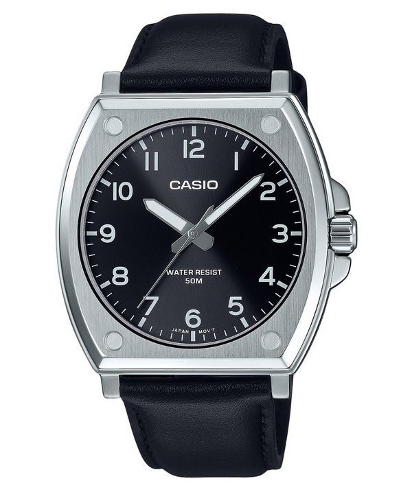 Casio Standard analoginen nahkaranneke musta kellotaulu kvartsi MTP-E730L-1AV miesten kello