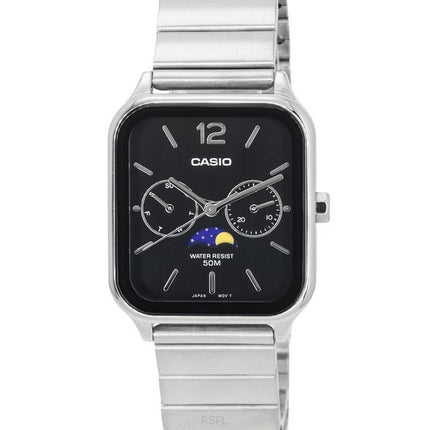 Casio Standard Analog Moon Phase musta kellotaulu kvartsi MTP-M305D-1A miesten kello