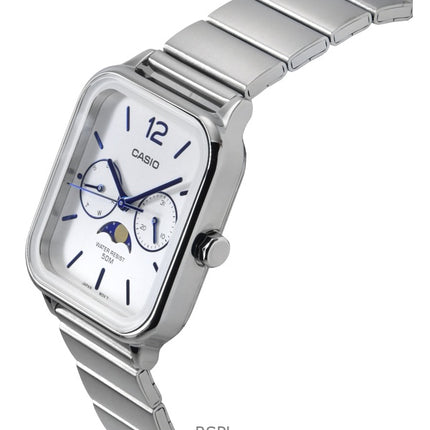 Casio Standard Analog Moon Phase hopea kellotaulu kvartsi MTP-M305D-7A miesten kello