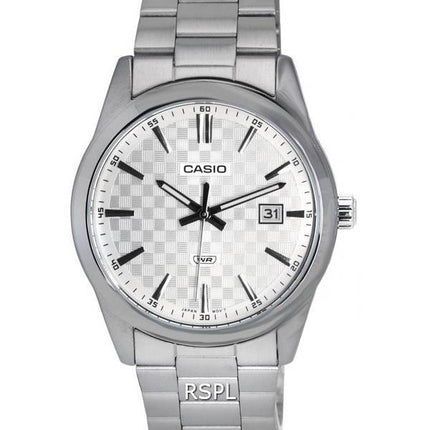 Casio Analoginen ruostumattomasta teräksestä valmistettu musta kellotaulu kvartsi MTP-VD03D-1A MTPVD03D-1 miesten kello