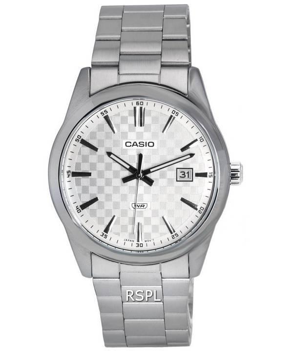 Casio Analoginen ruostumattomasta teräksestä valmistettu musta kellotaulu kvartsi MTP-VD03D-1A MTPVD03D-1 miesten kello