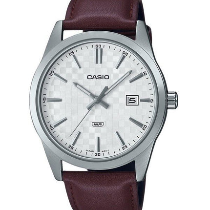 Casio Standard analoginen nahkaranneke valkoinen kellotaulu kvartsi MTP-VD03L-5A miesten kello