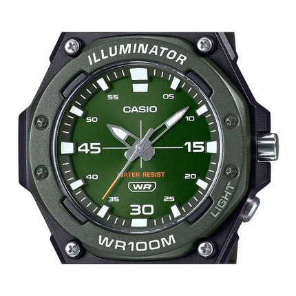 Casio Standard analoginen hartsihihna vihreä kellotaulu kvartsi MW-620H-3AV 100M miesten kello