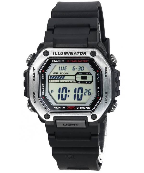 Casio Standard digitaalinen musta kellotaulu kvartsi MWD-110H-1A MWD110H-1 100M miesten kello