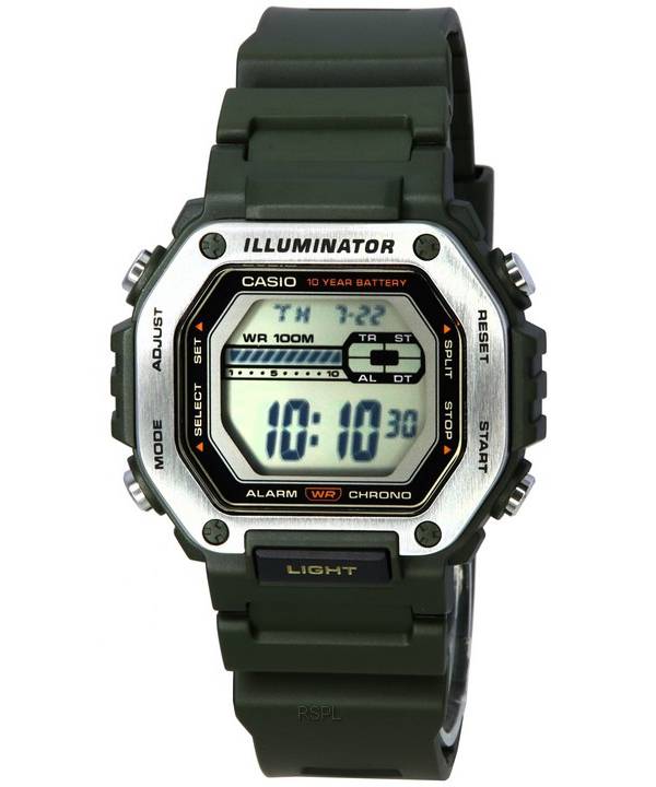 Casio Standard digitaalinen musta kellotaulu kvartsi MWD-110H-3A MWD110H-3 100M miesten kello