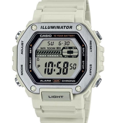 Casio Standard digitaalinen valkoinen hartsihihna kvartsi MWD-110H-8AV 100M miesten kello