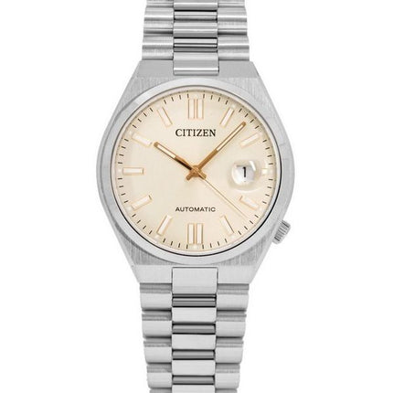 Citizen Tsuyosa ruostumattomasta teräksestä valmistettu beige kellotaulu automaattinen NJ0151-88W miesten kello