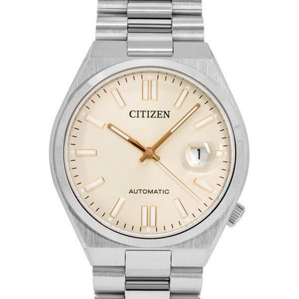 Citizen Tsuyosa ruostumattomasta teräksestä valmistettu beige kellotaulu automaattinen NJ0151-88W miesten kello