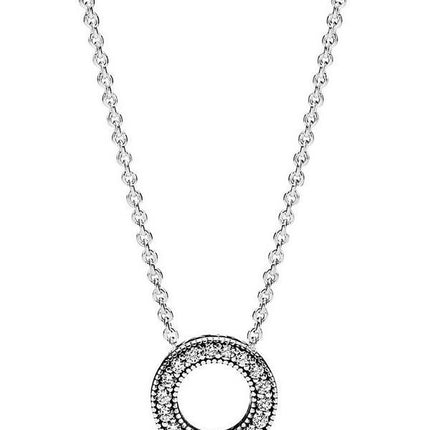 Pandora Logo Pave Circle Collier -kaulakoru 397436CZ-45 naisille