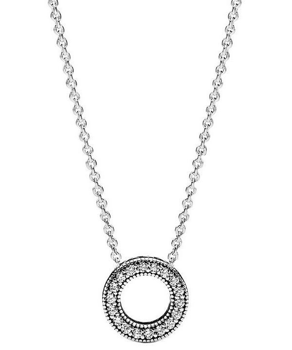 Pandora Logo Pave Circle Collier -kaulakoru 397436CZ-45 naisille