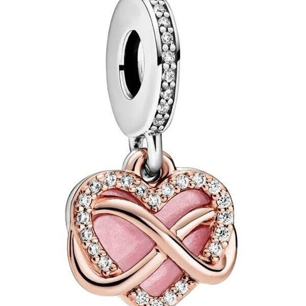 Pandora Sparkling Infinity Heart Dangle Charm kirkkaalla zirkonialla 788878C01 naisille