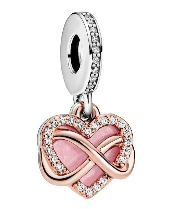 Pandora Sparkling Infinity Heart Dangle Charm kirkkaalla zirkonialla 788878C01 naisille