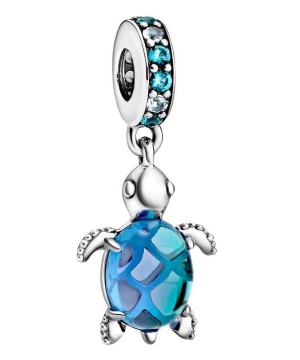 Pandora Murano Glass Merikilpikonnan riippukoru 798939C01 naisille