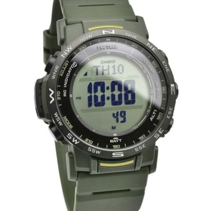 Casio Pro Trek digitaalinen biopohjainen hartsihihna, kestävä aurinko PRW-35Y-3B 100M Unisex kello