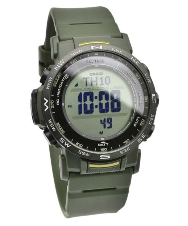 Casio Pro Trek digitaalinen biopohjainen hartsihihna, kestävä aurinko PRW-35Y-3B 100M Unisex kello