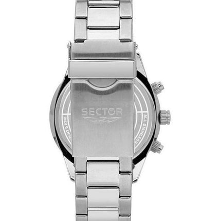 Sector 670 Dual Time monitoiminen ruostumaton teräs sininen kellotaulu Quartz R3253540012 Unisex kello