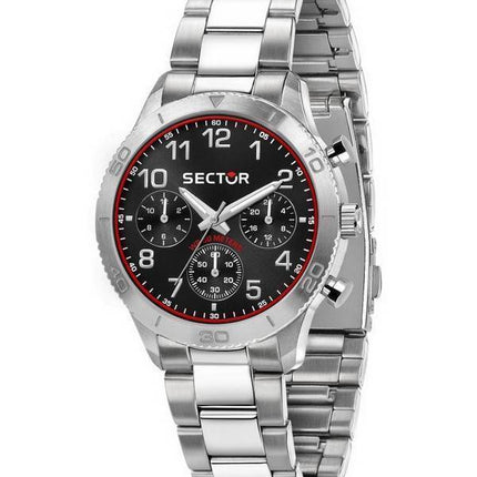 Sector 270 Chronograph Black Sunray kellotaulu ruostumattomasta teräksestä kvartsi R3253578017 miesten kello