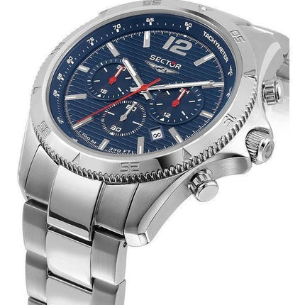 Sector 650 Chronograph ruostumaton teräs sininen kellotaulu kvartsi R3273631003 100M miesten kello