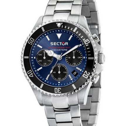 Sector 230 Chronograph Sininen kellotaulu ruostumattomasta teräksestä valmistettu kvartsi R3273661027 100M miesten kello