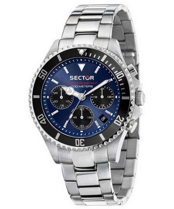 Sector 230 Chronograph Sininen kellotaulu ruostumattomasta teräksestä valmistettu kvartsi R3273661027 100M miesten kello