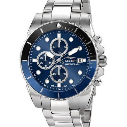 Sector 450 Chronograph Blue Sunray kellotaulu ruostumattomasta teräksestä kvartsi R3273776003 100M miesten kello