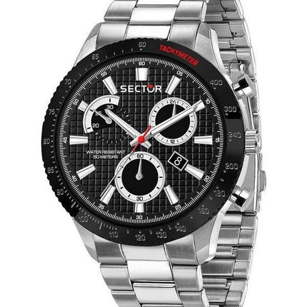 Sector 270 Chronograph ruostumaton teräs musta kellotaulu kvartsi R3273778002 miesten kello