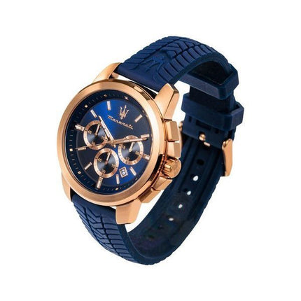 Maserati Successo Lifestyle Chronograph kumihihna sininen kellotaulu kvartsi R8871621034 miesten kello