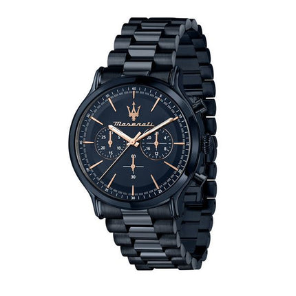 Maserati Successo Lifestyle Blue Edition Chronograph ruostumaton teräs sininen kellotaulu kvartsi R8873618032 100M miesten kello