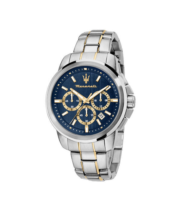 Maserati Successo Chronograph ruostumaton teräs sininen kellotaulu kvartsi R8873621016 miesten kello