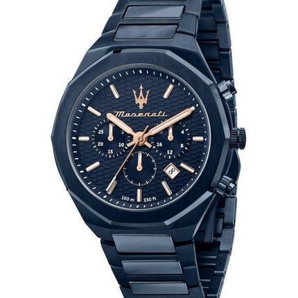 Maserati Stile Chronograph Blue Dial Quartz R8873642008 100M miesten kello