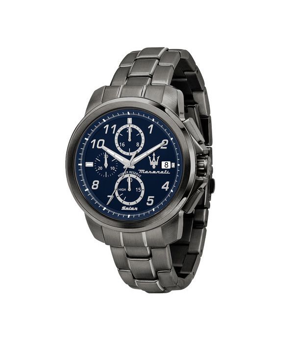 Maserati Successo Limited Edition Chronograph ruostumaton teräs sininen kellotaulu Solar R8873645006 miesten kello