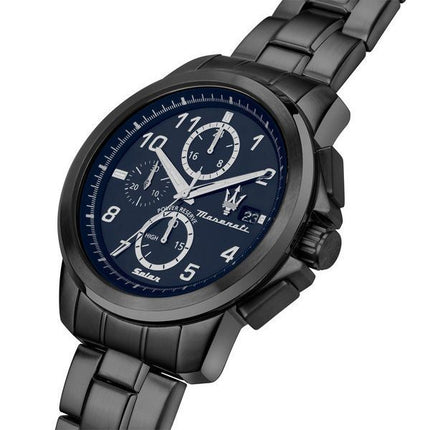 Maserati Successo Limited Edition Chronograph ruostumaton teräs sininen kellotaulu Solar R8873645006 miesten kello